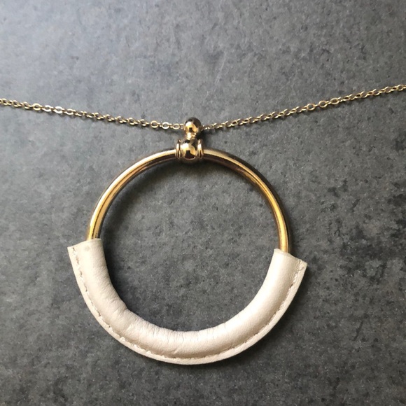 Argento Vivo Leather Open Circle Pendant Necklace - Picture 5 of 7